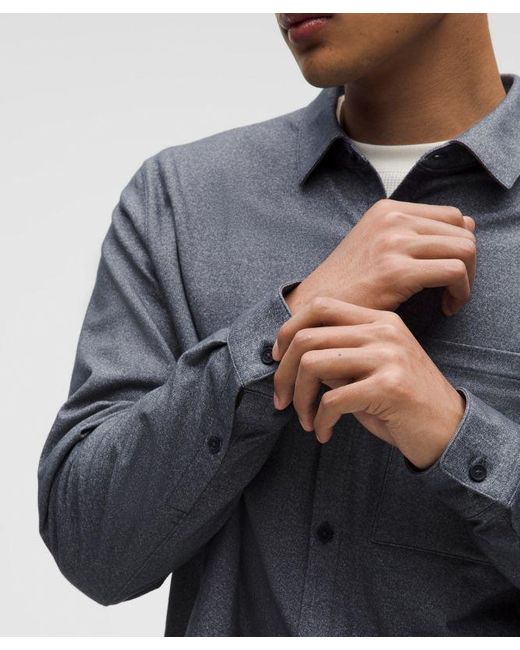 lululemon athletica Blue – Brushed Woven Overshirt – – Size Large for men