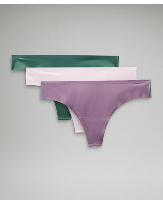 lululemon athletica Multicolor Invisiwear Mid-rise Thong Underwear 3 Pack