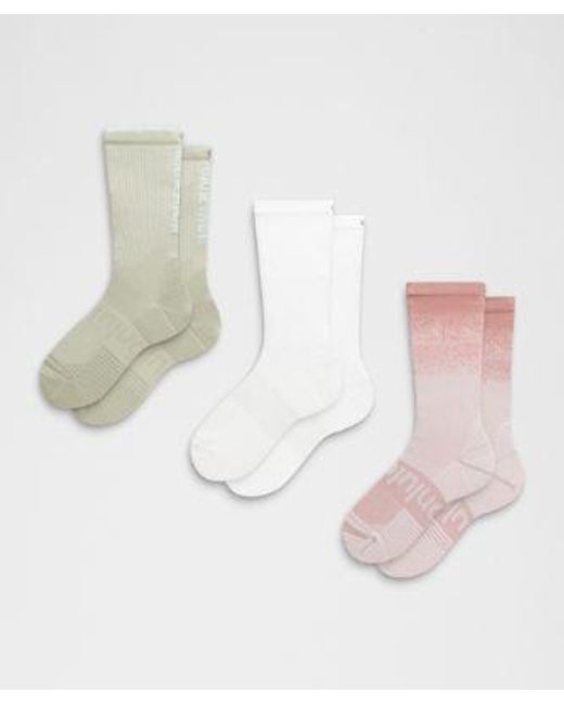 lululemon athletica White – Power Stride Crew Socks 3 Pack – –