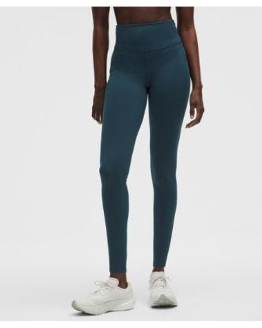lululemon athletica Blue Fast And Free High-Rise Thermal Tight 28"