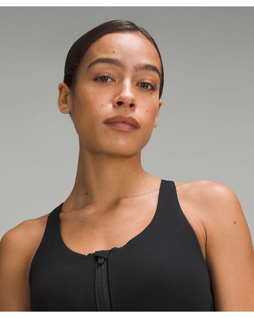 lululemon athletica Black Energy Bra High Support Zip-front High Support, B-g Cups
