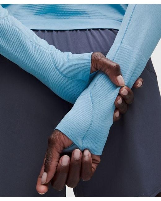 lululemon athletica Blue – Swiftly Tech Long-Sleeve Shirt 2.4 Waist Length – – Size 4