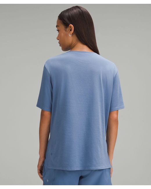 lululemon athletica Blue Relaxed-fit Boatneck T-shirt
