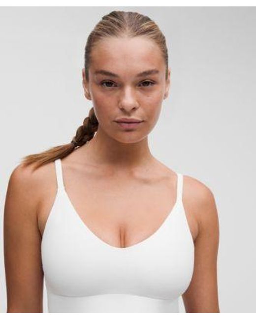 lululemon athletica White Focuser Scoop-Neck Bra Nulu