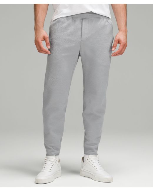lululemon athletica Gray Textured Spacer Classic-tapered Pants for men