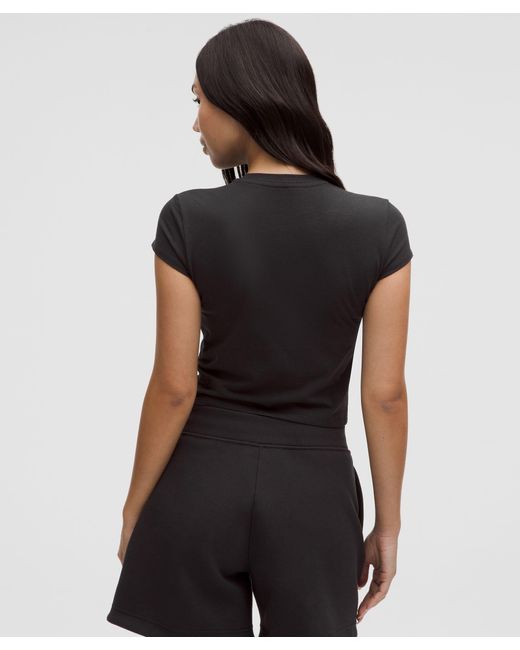 lululemon athletica Black Organic Cotton Baby Tee