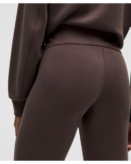 lululemon athletica Gray – Ribbed Softstreme Flared Pants Regular – – Size 4