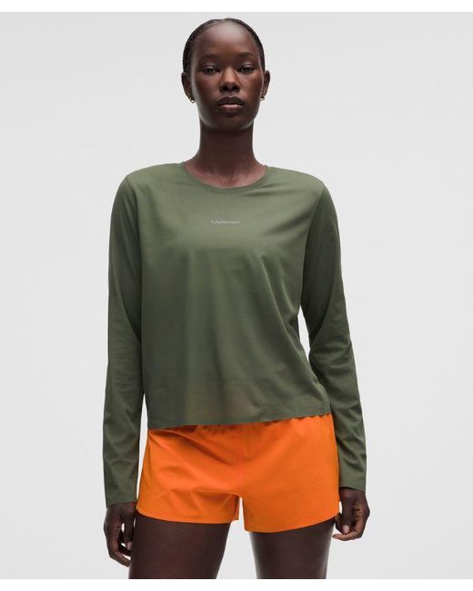 lululemon athletica Green – Fast And Free Long-Sleeve Shirt – – Size Large
