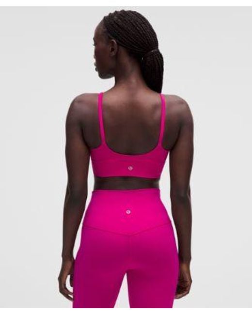 lululemon athletica Pink Focuser Scoop-Neck Bra Nulu