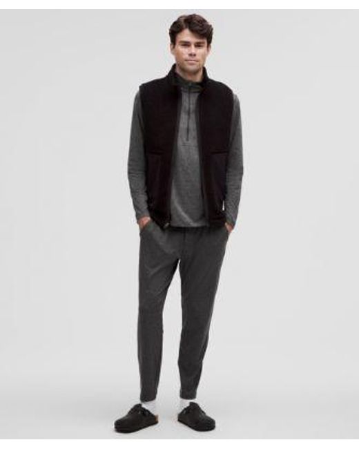 lululemon athletica Gray – Soft Jersey Half Zip Long-Sleeve Top – – Size Large for men