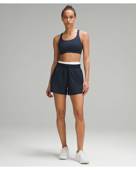 lululemon athletica Blue – License To Train High-Rise Lightweight Shorts – 4" – –