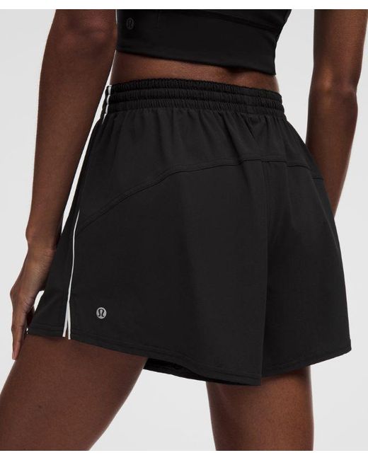 lululemon athletica Black Court Rival High-Rise Short 3"