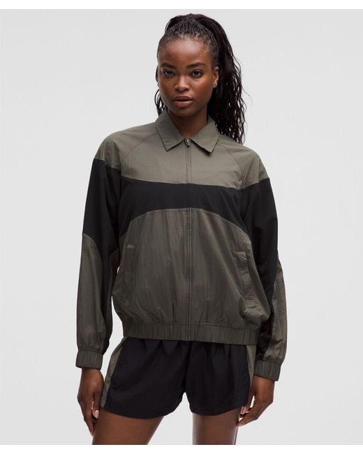 lululemon athletica Black Nylon Collared Jacket