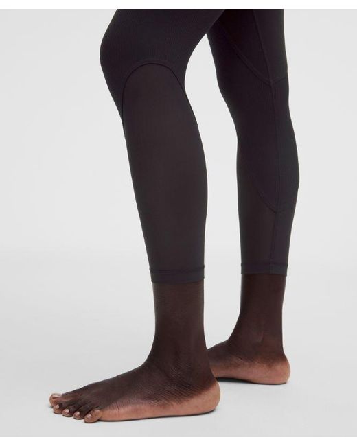 lululemon athletica Black Nulu And Mesh No Line High-Rise Studio Tight 25"