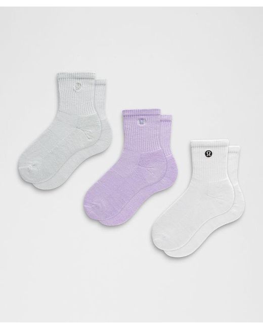 lululemon athletica White Daily Essential Quarter Socks