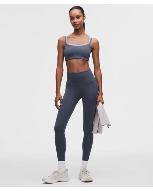 lululemon athletica Blue – Wunder Train High-Rise Tight Leggings With Pockets – 25" – – Size 4