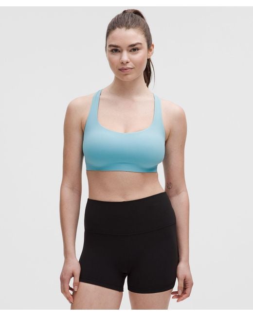 lululemon athletica Blue Flexyflex Strappy Yoga Bra