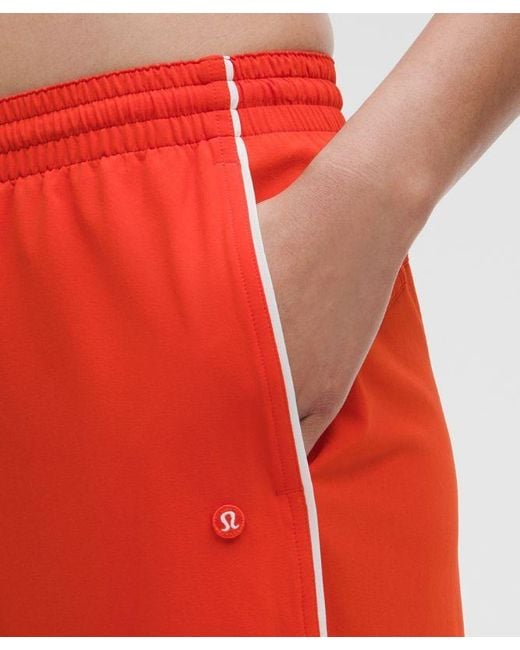 lululemon athletica Red – Court Rival Wide-Leg Track Pants Regular Contrast Drawcord – – Size 4