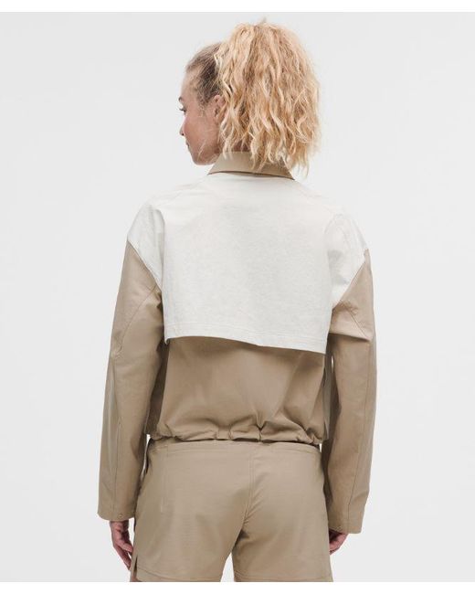 lululemon athletica Natural – Collared Panelled Golf Jacket – Color Khaki – Size Large