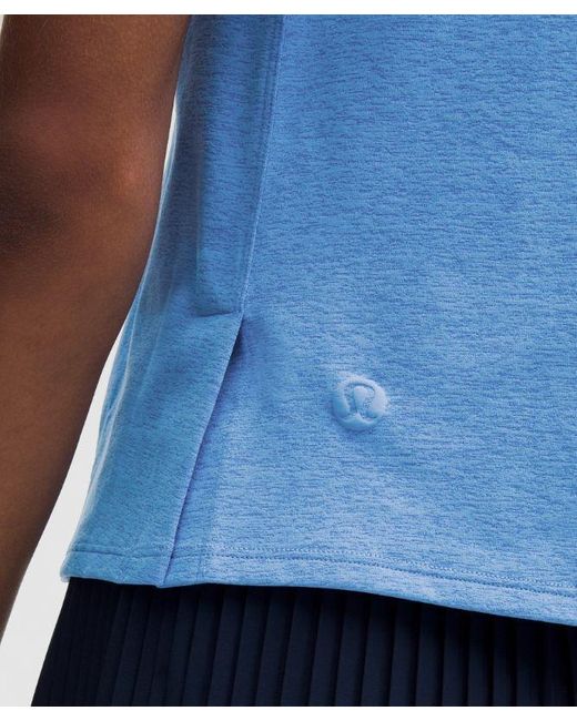 lululemon athletica Blue Crewneck Tennis Short-Sleeve Shirt