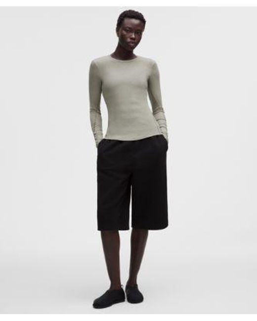 lululemon athletica Gray Hold Tight Long-Sleeve Shirt