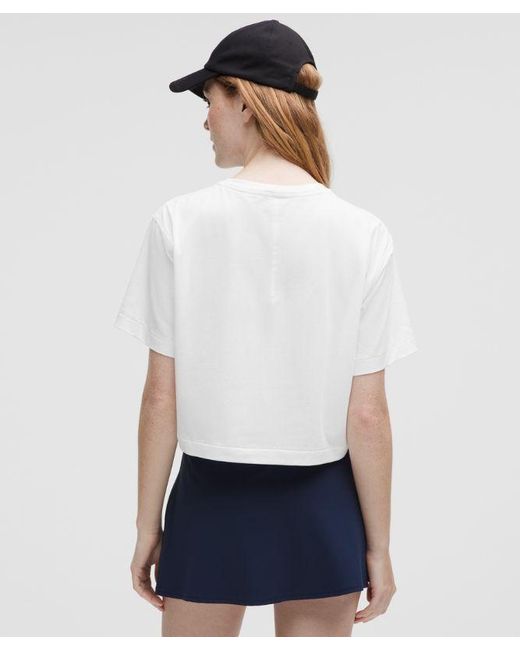 lululemon athletica White – All Yours Organic Cropped T-Shirt – – Size Large
