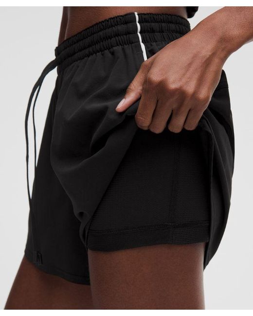 lululemon athletica Black Court Rival High-Rise Short 3"