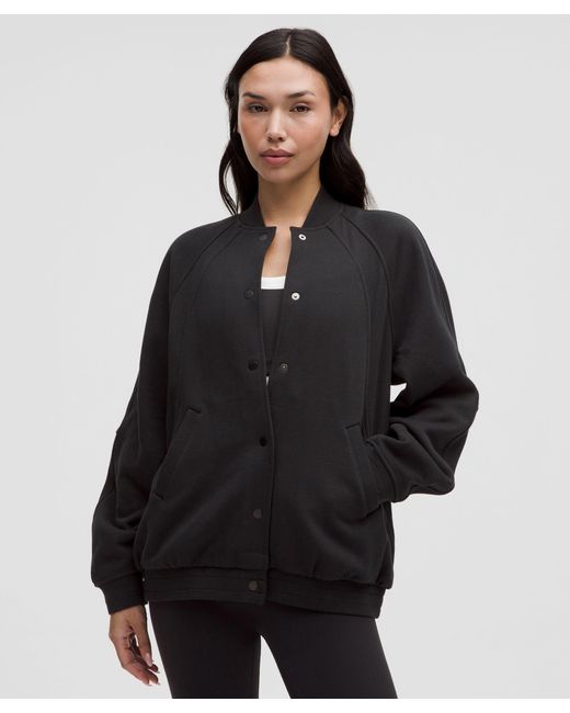 lululemon athletica Black Scuba Oversized Collegiate Jacket