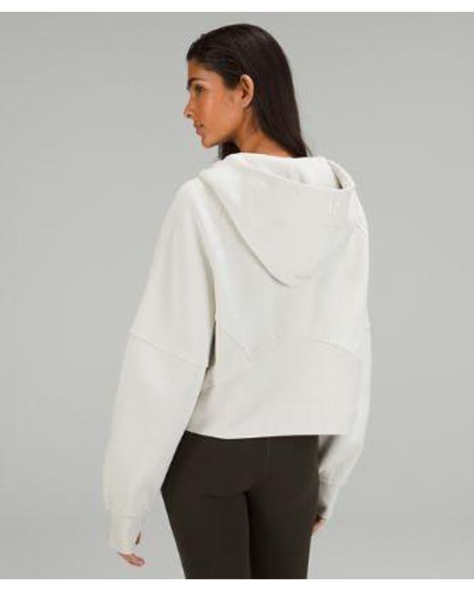 lululemon athletica Gray Scuba Oversized Half-zip Hoodie - Color White - Size M/l