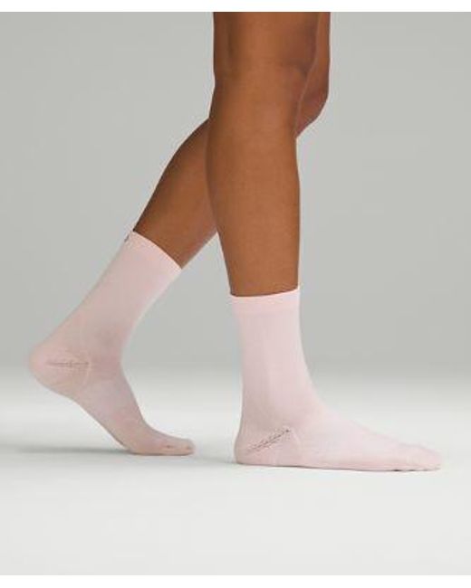 lululemon athletica Red – 'Power Stride Crew Socks 3 Pack – // –