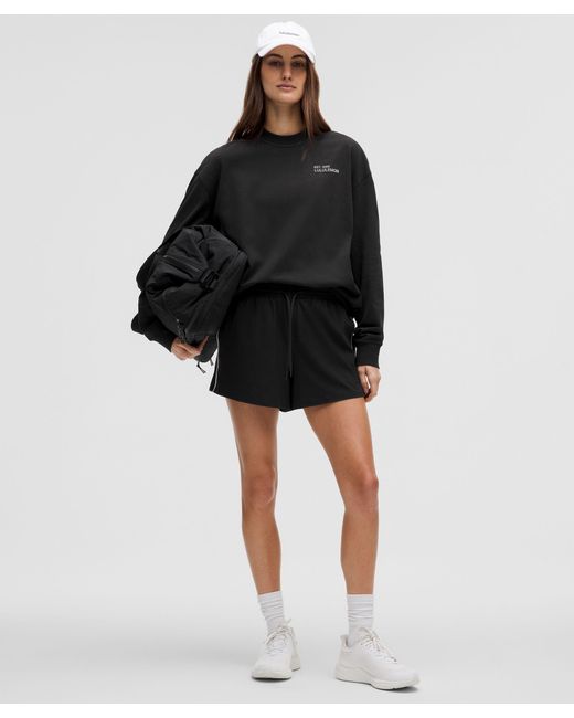 lululemon athletica Black Heavyweight Cotton Crewneck Long-Sleeve Shirt