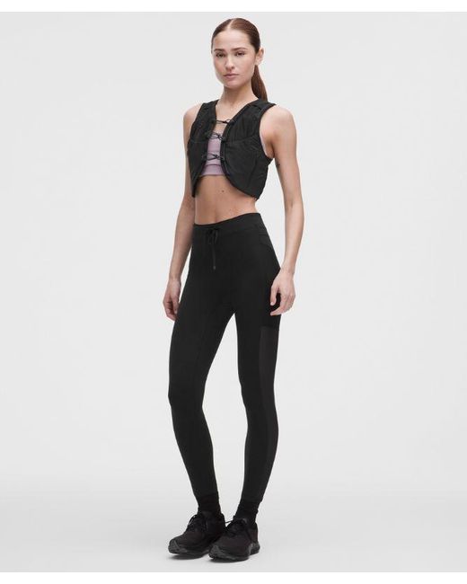 lululemon athletica Black – No Line High-Rise Running Tight Leggings – 25" – – Size 4