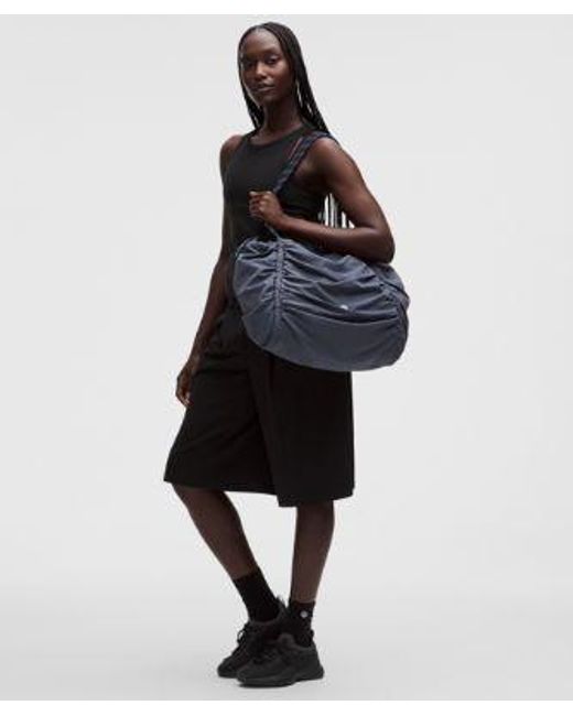 lululemon athletica Blue Ruched Tote Bag 24L