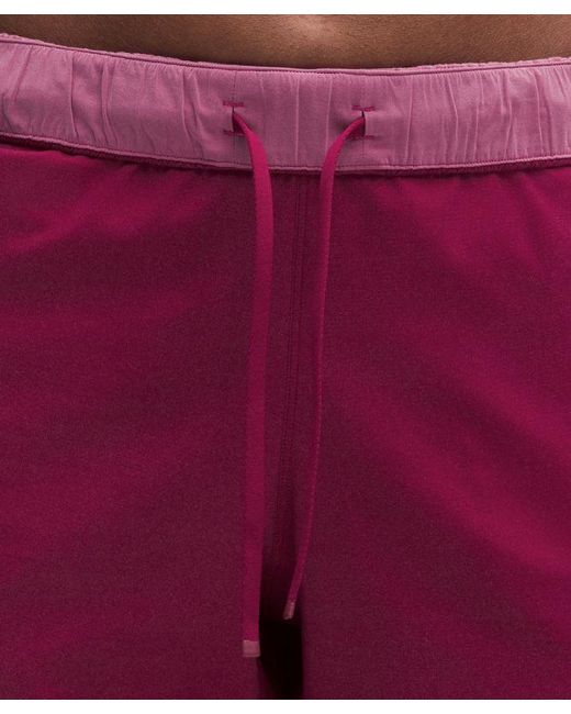 lululemon athletica Red – Two-Toned Mid-Rise Track Pants – – Size Large