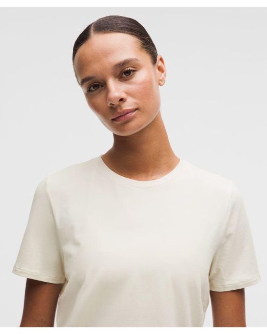 lululemon athletica White Love Curved-Hem Crewneck T-Shirt