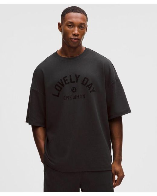 lululemon athletica Black Lovely Day Graphic T-Shirt for men