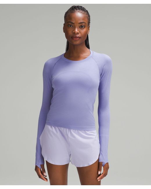 lululemon athletica Swiftly Tech Long-sleeve Shirt 2.0 Race Length - Color Purple - Size 20