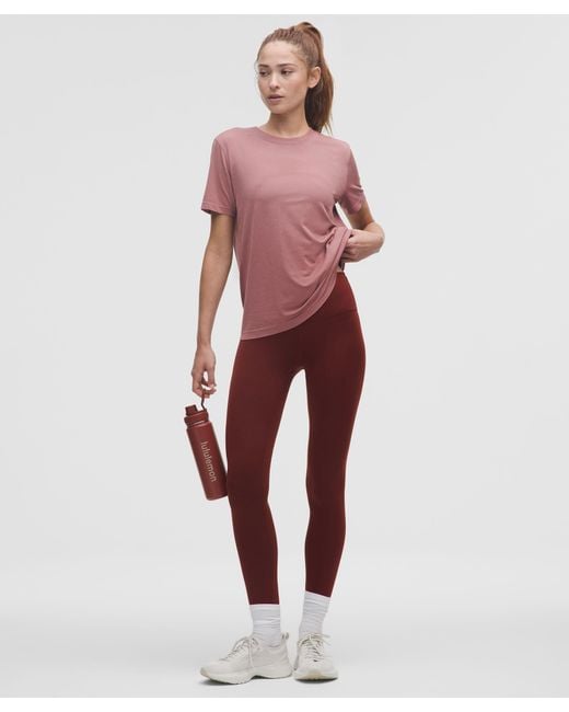 lululemon athletica Red Swiftly Relaxed Short-Sleeve Shirt