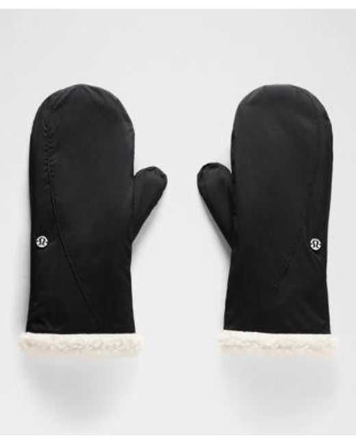lululemon athletica Black – Boucle Fleece Lined Mittens – – Size Large