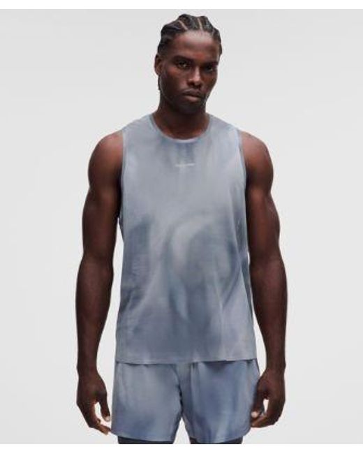 lululemon athletica Blue – Fast And Free Singlet Race Length – – Size Large for men