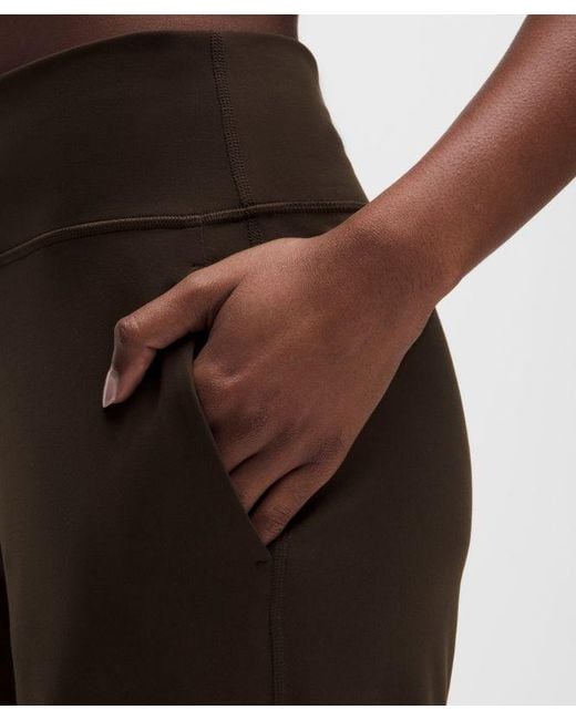 lululemon athletica Black Groove Wide-Leg High-Rise Pant