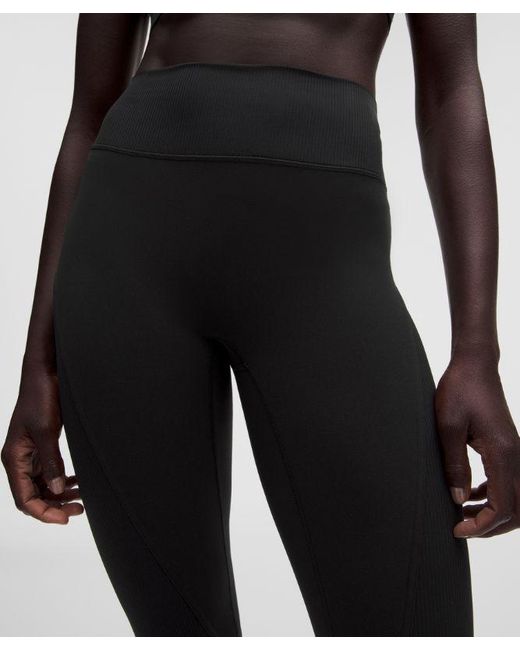 lululemon athletica Black Nulu And Mesh No Line High-Rise Studio Tight 25"