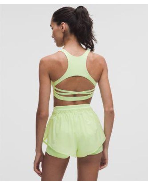 lululemon athletica Green – Nulux Strappy-Back Sports Bra Medium Support, B/C Cup – – Size 6