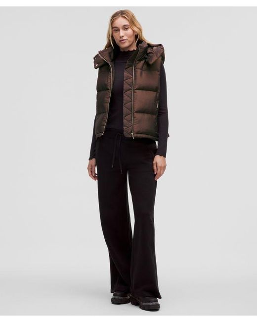lululemon athletica Black Wunder Puff 600-Down-Fill Cropped Vest Iridescent