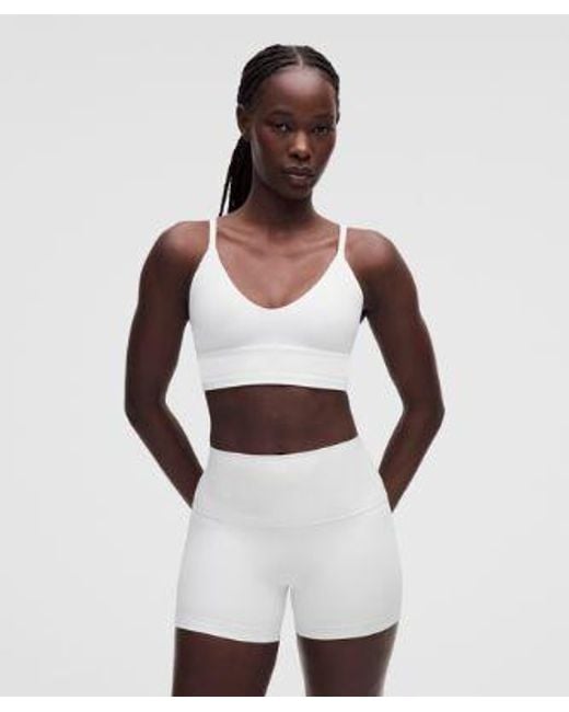 lululemon athletica White Focuser Scoop-Neck Bra Nulu