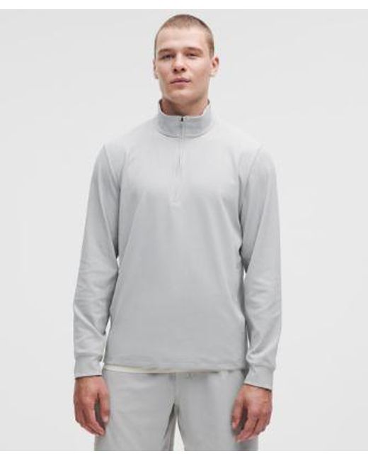 lululemon athletica Gray – Reflective Knit Running Half Zip Long-Sleeve Top – – Size Large for men
