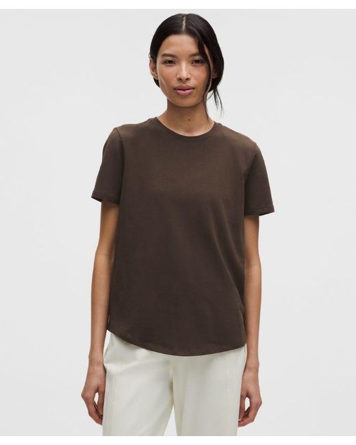 lululemon athletica Brown – Love Crewneck T-Shirt – – Size 10