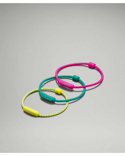 lululemon athletica Multicolor Silicone Hair Ties 3 Pack