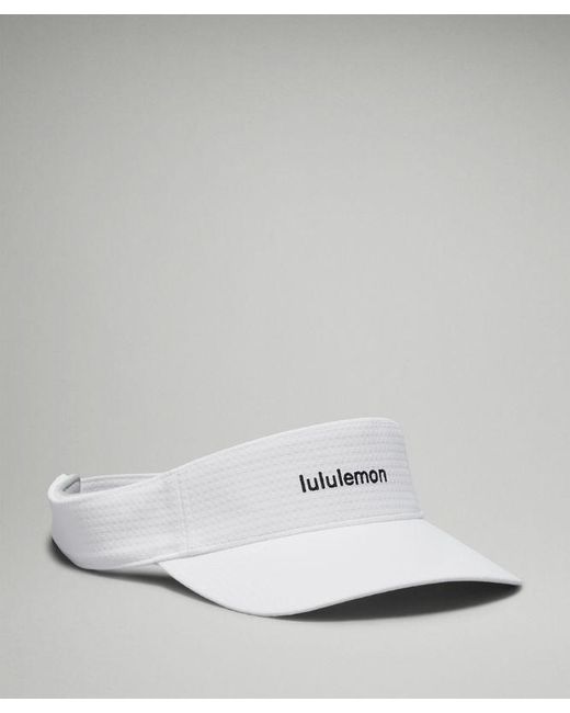 lululemon athletica Removable Sweatband All-sport Visor Hat Wordmark - Color White/black - Size L/xl