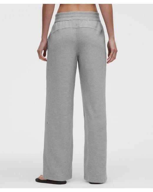 lululemon athletica Gray – Scuba Mid-Rise Wide-Leg Pants Waffle – – Size Large